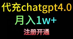 代充chatgpt4,日入500+,精准引流,暴力变现【揭秘】-木石资源网