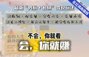 2024，“男粉+私域”还是最耐造、最赚、最轻松、最愉快的变现方式【揭秘】-木石资源网