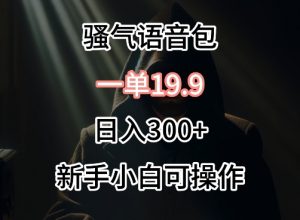0成本卖骚气语音包，一单19.9.日入300+【揭秘】-木石资源网