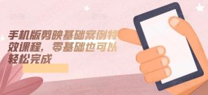 手机版剪映基础案例特效课程，零基础也可以轻松完成-木石资源网