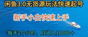 2024最新闲鱼无货源玩法，从0开始小白快手上手，每天2小时月收入过万【揭秘】-木石资源网