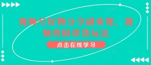 视频号好物分享副业课,视频剪辑带货玩法-木石资源网