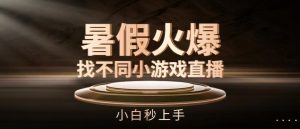 暑假火爆找不同小游戏直播间,小白秒上手【揭秘】-木石资源网