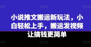 小说推文搬运新玩法,小白轻松上手,搬运发视频让搞钱更简单-木石资源网