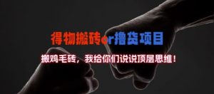 得物搬砖撸货项目?掰下数据,我给你们说说顶层思维【揭秘】-木石资源网