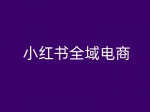 小红书全域电商，小红书电商教程-木石资源网