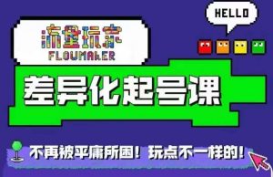 流量玩家差异化起号课,拒绝平庸,打造内容差异化快速起号-木石资源网