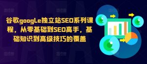 谷歌google独立站SEO系列课程，从零基础到SEO高手，基础知识到高级技巧的覆盖-木石资源网