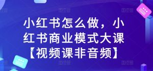 小红书怎么做,小红书商业模式大课【视频课非音频】-木石资源网