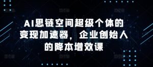 AI思链空间超级个体的变现加速器，企业创始人的降本增效课-木石资源网