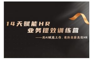 14天ChatGPT赋能HR业务提效训练营,从小白到应用高手-木石资源网