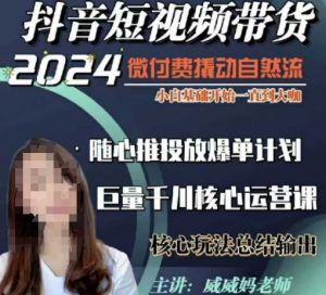 威威妈·短视频带货千川课，40节完整版，小白基础开始到大咖，微付费撬动自然流-木石资源网