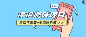 悟空采集评论搬砖_评论搬砖+自动采集【完整攻略】-木石资源网