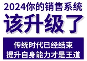2024能落地的销售实战课,你的销售系统该升级了(更新2月)-木石资源网