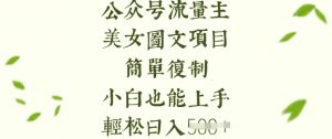 流量主长期收益项目,美女图片简单复制,小白也能上手,轻松日入5张-木石资源网