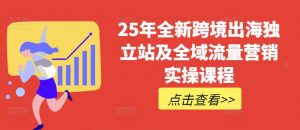 25年全新跨境出海独立站及全域流量营销实操课程，跨境电商独立站TIKTOK全域营销普货特货玩法大全-木石资源网