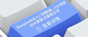 DeepSeek从入门到精通:7大场景 50大案例 全套提示词【文档】-木石资源网