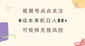 视频号点点关注，0成本单号80+，可矩阵，绿色正规，长期稳定【揭秘】-木石资源网