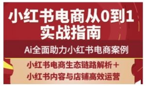2025小红书电商全链路运营,Ai全面助力小红书电商案例-木石资源网