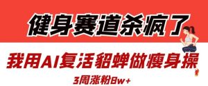 健身赛道杀疯了？我用AI复活貂蝉做瘦身操，3周涨粉8W-木石资源网