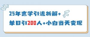 25年国学引流拆解+单日引200人+小白当天就能变现-木石资源网