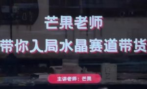 芒果老师·带你入局水晶赛道带货,助你开启水晶直播带货事业-木石资源网