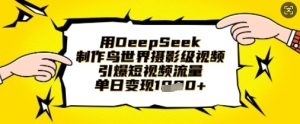 用DeepSeek制作鸟世界摄影级视频,引爆短视频流量,单日变现1k-木石资源网
