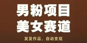男粉项目美女赛道，发发作品，轻松获流自动变现-木石资源网