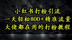 小红书打粉引流，一天轻松500+精准流量，大佬都在用的打粉教程-木石资源网