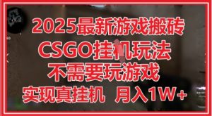 2025最新游戏搬砖，CSGO挂G，不需要玩游戏，实现真挂G，月入1W+【揭秘】-木石资源网