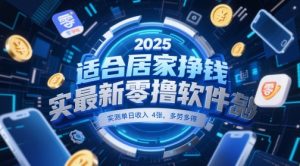 适合居家挣钱2025最新零撸软件,实测单日收入4张,多劳多得 一部手机即可操作【揭秘】-木石资源网