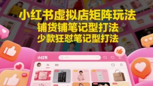 小红书虚拟店矩阵玩法,铺货铺笔记型打法,少款狂怼笔记型打法-木石资源网