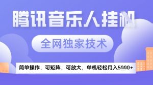 2025腾讯音乐挂G项目,全网独家技术,全新玩法,轻松月入5k+【揭秘】-木石资源网