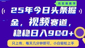 今日头条视频赛道最新玩法，每天十分钟，保底日入9张+【揭秘】-木石资源网