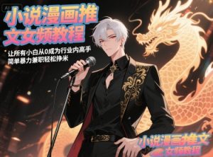 小说漫画推文女频教程，让所有小白从0成为行业内高手，简单暴力兼职轻松挣米-木石资源网