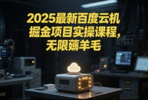2025最新百度云机掘金项目实操课程单窗口保底5-10元月收益单窗口150+【揭秘】-木石资源网