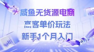 咸鱼无货源电商,高客单价玩法,新手1个月入门-木石资源网