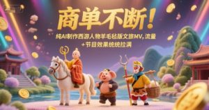 商单不断！纯AI制作西游人物羊毛毡版文旅MV，流量+节目效果统统拉满-木石资源网