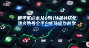 新手低成本从0到1注册并搭建多账号全平台矩阵操作教学,手机号-邮箱-IP-工具-木石资源网