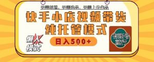 快手小店托管代运营,无需剪辑,无需选品,无需上传作品,全程无需操作,轻松月入5k+【揭秘】-木石资源网