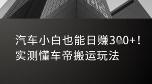 汽车小白也能日入3张！实测懂车帝搬运玩法-木石资源网
