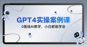 GPT4实操案例课,0基础AI教学,小白都能学会-木石资源网