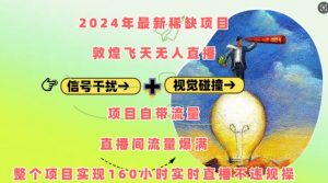 2024年最新稀缺项目敦煌飞天无人直播,项目自带流量,流量爆满,实现160小时实时直播不违规操-木石资源网