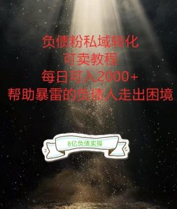 负债粉掘金计划,帮助负债者解决问题,债务规划,债务重组,最好的变现方式【揭秘】-木石资源网