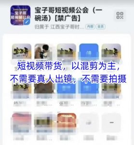 宝子哥头部团队短视频带货，以混剪为主，不需要真人出镜，不需要拍摄【更新8月】-木石资源网
