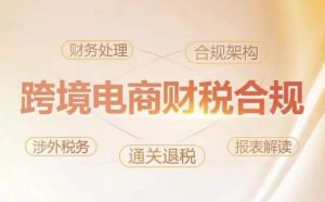 跨境老板财税合规特训营,规避财税风险、提升企业利润-木石资源网