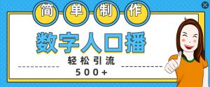 简单制作数字人口播轻松引流500+精准创业粉【揭秘】-木石资源网