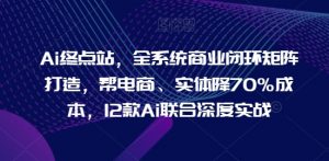 Ai终点站,全系统商业闭环矩阵打造,帮电商、实体降70%成本,12款Ai联合深度实战-木石资源网