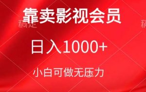 靠卖影视会员，日入1000+，落地保姆级教程，新手可学【揭秘】-木石资源网
