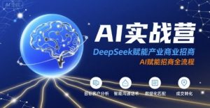 AI实战营:DeepSeek赋能产业商业招商,AI赋能招商全流程-木石资源网